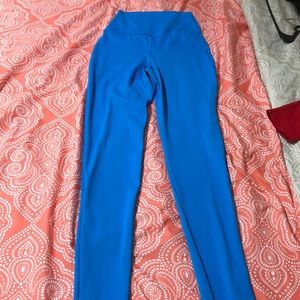 80s blue high rise costume leggings